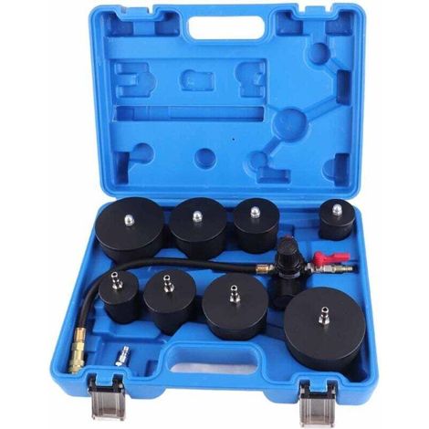 9 Pieces Turbo System Leak Tester, Turbocharger Air Pressure Gauge, Turbo System Leak Tester Kit, Pipe Leak Test, Turbo Test Tool MUMU (1/4)