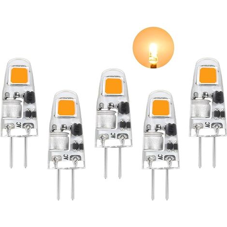 Ampoules LED G4 Blanc Chaud 2700K AC/DC 12V 0.5W Halogènes 5W-10W 90LM Non-variable (1/5)