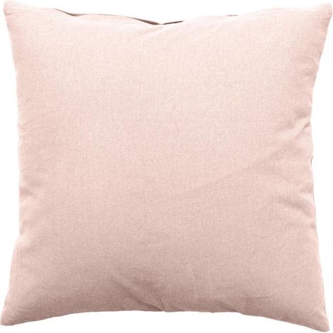 Coussin Déco Uni Déhoussable "Panama" 60x60cm Vieux Rose