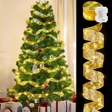Weihnachtsbaum-Lichterkette, 100 LEDs, 10 m, gelb (1/5)
