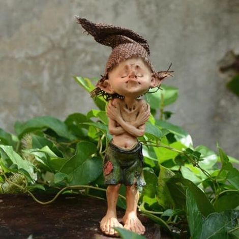 Elfenfigur „Armer Pixie“ – zur Dekoration von Haus, Garten, Terrasse und Feengarten (1/4)