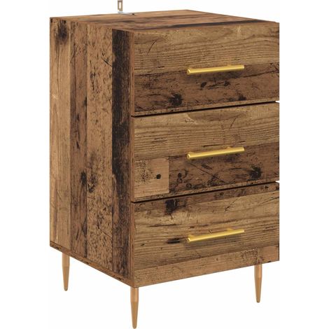 Maison Exclusive - Armadio da Notte con cassetto Legno vecchio 40 x 40 x 66 cm