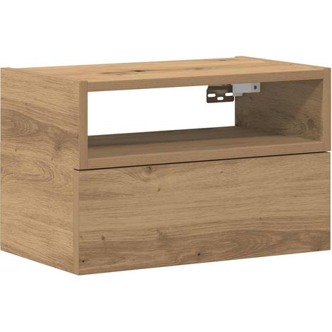Maison Exclusive - Wand-Nachttisch Artisan-Eiche 45x26x28,5 cm