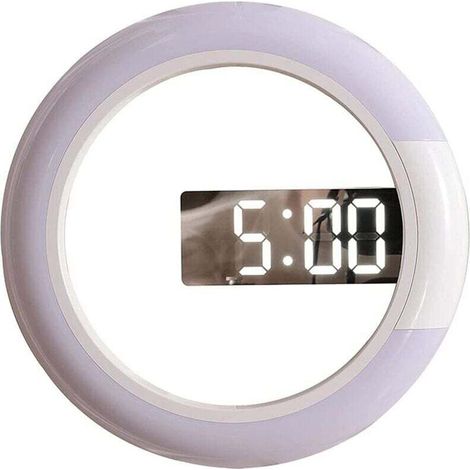 Orologio da parete da 30,5 cm, orologio da parete a cavità, multifunzionale, 7 colori di luce e 3 livelli di visualizzazione dell'ora (1/4)