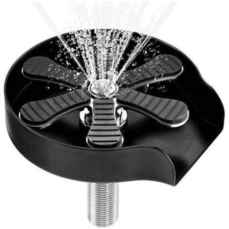 Lave Verre pour éVier Lavabo - Rince Verre Brosse En Verre pour éVier De Bar - Lave Biberon Bouteille, Accessoire Evier Cuisine - Noir (1/4)