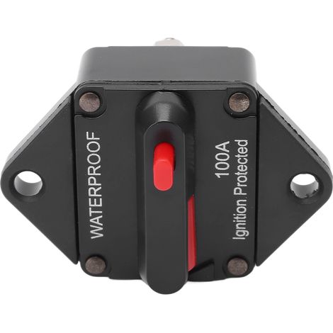 Disjoncteur 32V DC 100A avec interrupteur, réarmement manuel, étanche pour voiture, bateau, camion, bus, camping-car, quad (1/5)