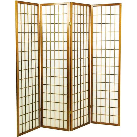 Separe paravento in carta di riso naturale cm 180 x 180 h