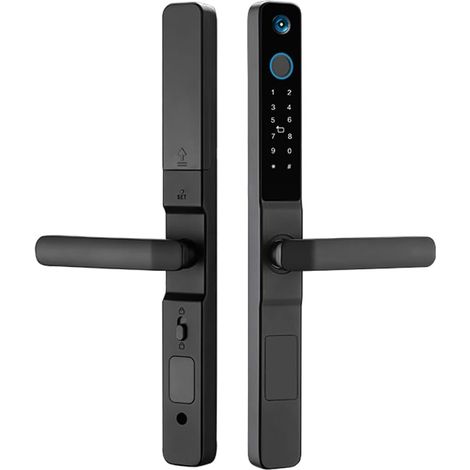 Smart Door Lock with Fingerprint, Doorbell and Camera, Keyless Entry Lock with Handle, Biometric Door Lock (1/5)