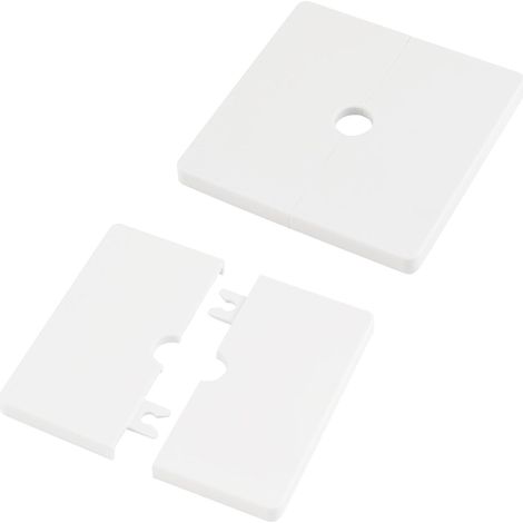 2 plaques carrées en plastique pour passage de câbles, plaques de décoration en ABS auto-adhésives pour robinet, accessoires pour un diamètre de 12 mm/0,47 pouce