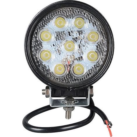 Faro da lavoro a LED per trattore da 10 cm (4"), 27 W, con base magnetica, 12 V/24 V, impermeabile IP67, faro a LED, fendinebbia per 4x4, auto, camion, SUV, barca, campeggio.