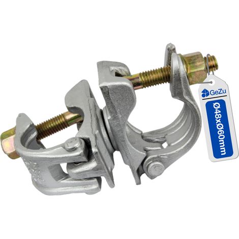Accouplements d’échafaudage galvanisés à chaud 48 x 60 mm – Serre-joints robustes pour tuyaux acier construction – GeZu Impex