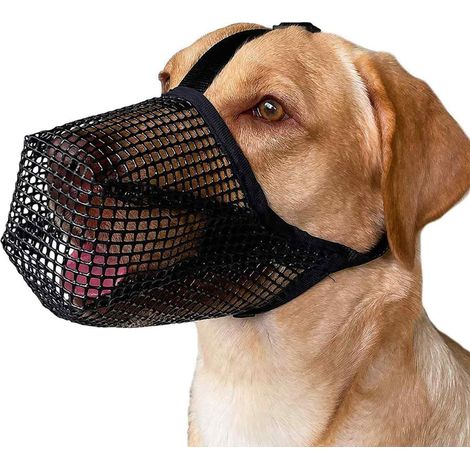 Muzzle Pour Chien - Maille Respirante - Ajustable - Anti-Morsure - Pour Chiens Petits À Museau Long - 1 Pièce (1/5)