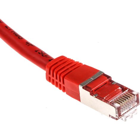 Câble cat 6 Avec connecteur / , S/FTP, gaine PVC Rouge, 5m ( Prix pour 1 )