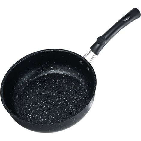 Mini-Bratpfanne 12 cm mit Antihaft-Marmorbeschichtung, mit Griff, geeignet für Eier und Pfannkuchen (1/4)