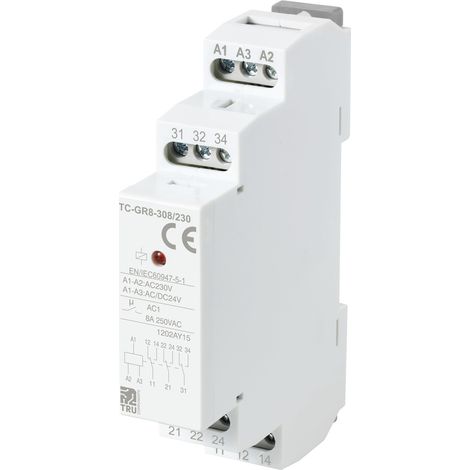 TRU COMPONENTS TC-GR8-308/230 Hilfsschalter 3 Wechsler 24 V/AC, 24 V/DC, 230 V/AC 8 A 1 St.