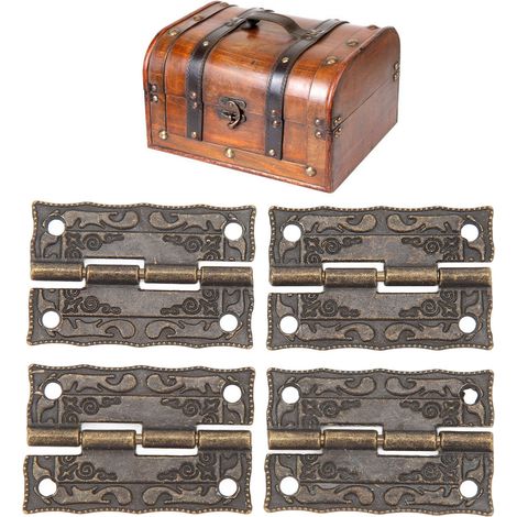 20 jeux de charnières en alliage de zinc K070 à vendre, accessoires de quincaillerie pour meubles, charnières décoratives, charnières pour boîtes en bois (1/5)