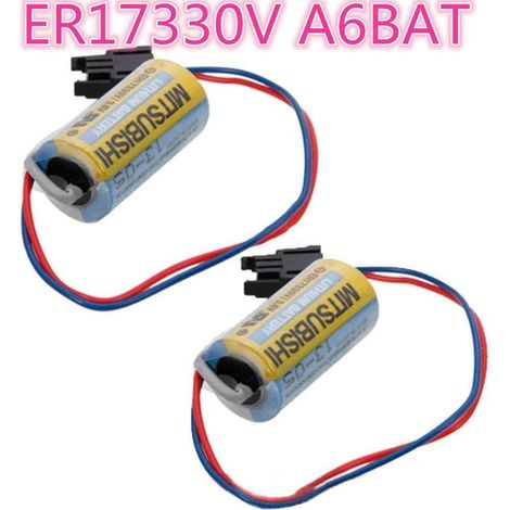 Batería PLC Mitsubishi ParaCity A6BAT ER17330V Tamaño 2/3A 3.6V Li-ion + Enchufe (10) (1/5)