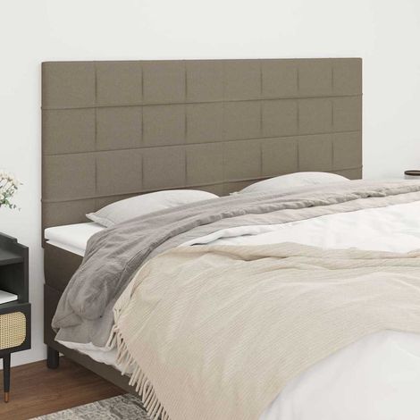 Tête de lit taupe réglable en tissu 200 x 5 x 118/128 cm - PANGIVO (1/5)
