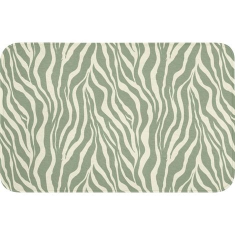 TAPIS DE BAIN Zèbre - Motif - Vert 80x50 cm