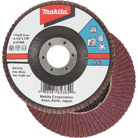 MAKITA D-27040 Flap disc A60 115mm x 22.23mm x 60g