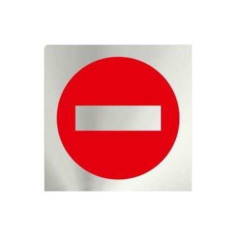 Señal Informativa Prohibido Pasar de acero inoxidable Adhesivo de 0,8mm 120 x 120 mm SEKURECO (1/2)