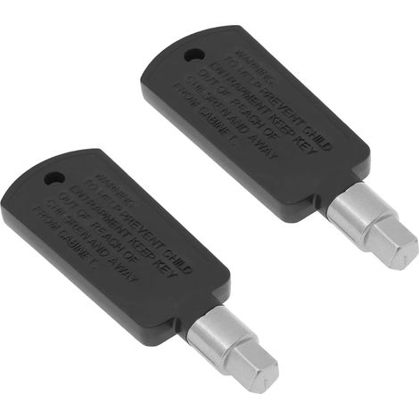 Lot de 2 mini serrures de porte de réfrigérateur et congélateur - Trou pentagonal - Accessoires pour châssis, boîte de distribution de réfrigérateur - 5,8 x 6 mm - Noir (1/5)