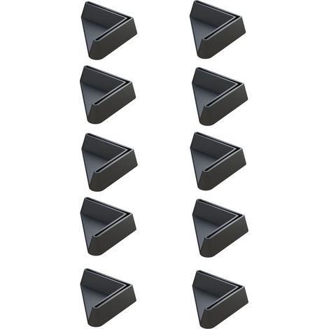Lot de 10 embouts de pied étagère en plastique noir 25mm – Patins anti-glisse pour sols durs – Guide de bricolage (1/3)