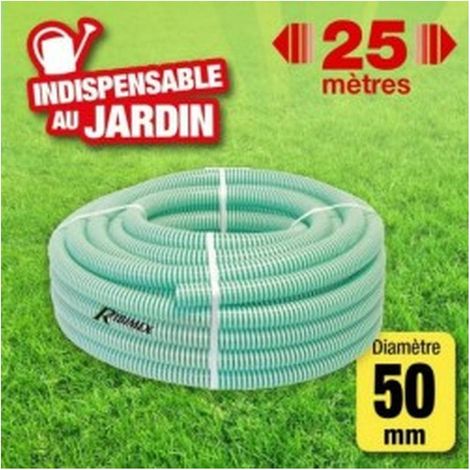 Tuyau Annelé Translucide 25m D.50 mm - Polyéthylène - Flexible et Résistant - D-Work