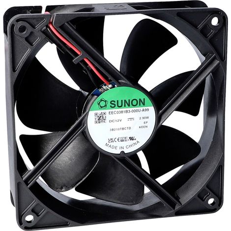 Sunon EEC0381B2-000U-A99 Axiallüfter 12 V/DC 197.03 m³/h (L x B x H) 38 x 120 x 120 mm