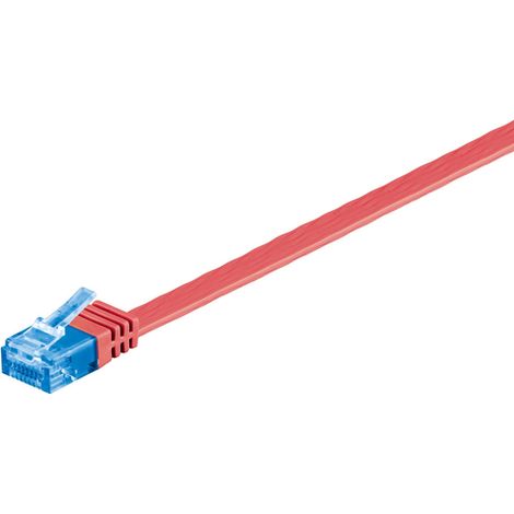Goobay CAT6a U/UTP 0.5m 0.5m Cat6a U/UTP (UTP) Rojo - Cable de red (0,5 m, Cat6a, U/UTP (UTP), RJ-45, RJ-45, Rojo)