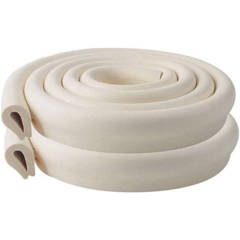 Protezioni per angoli e bordi per bambini, set da 2 rotoli di schiuma di sicurezza da 2 m, schiuma ammortizzante per angoli, pareti, mobili e bordi dei tavoli. (1/5)