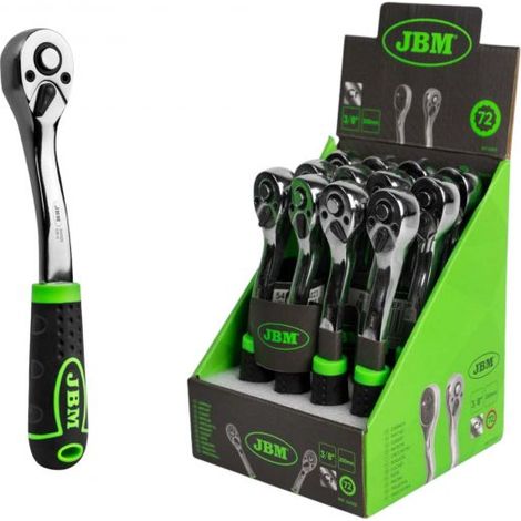 JBM 54023 Cricchetto reversibile a 72 Denti attacco da 3/8" 200mm Cromo Vanadio (1/5)