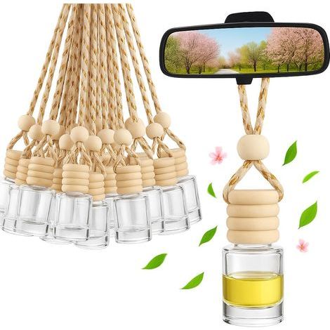 30 Diffuseur, 8ml Verre, Bouchon Bois, Huile Essentielle, Voiture Maison (1/5)