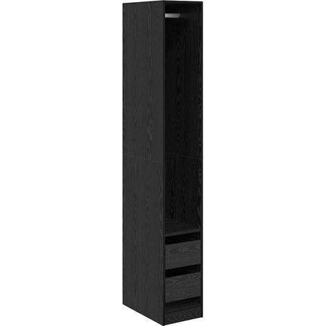 Armario Roble Negro 50 x 30 x 200 cm Madera de ingeniería vidaXL
