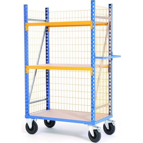 PROVOST - Habillage grillagé jaune pour chariot Prorack 2 côtés - Maille soudée 100 x 50 mm - Profondeur 800 mm