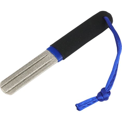 1 PCS Aiguiseur de fléchettes, double face rainure en V, diamant et PVC, portable pour pêche et compétition (1/5)