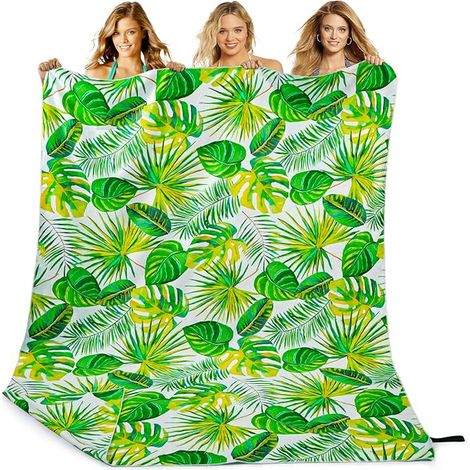 Drap de plage XXL 200 x 145 cm grand serviette microfibre séchage rapide bain couverture Vert