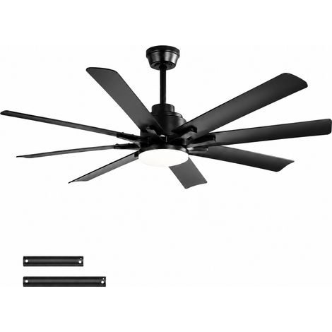 Ventilateur de Plafond 132 cm avec Éclairage Dimmable à 3 Couleurs – Télécommande Incluse, Moteur DC Silencieux, 8 Pales ABS (1/5)