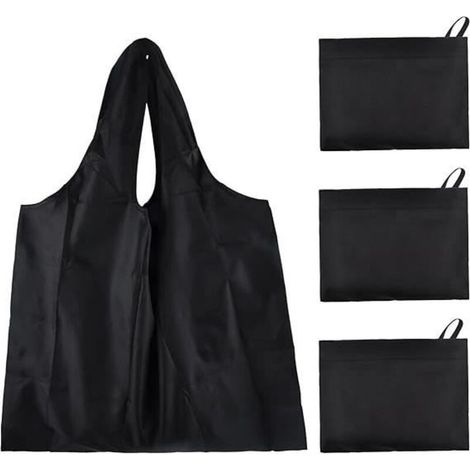 3 Shopping Bags, Foldable Shopping Bags, Reusable Grocery Bags, Collapsible Shopping Bag, Tote Bag (1/4)