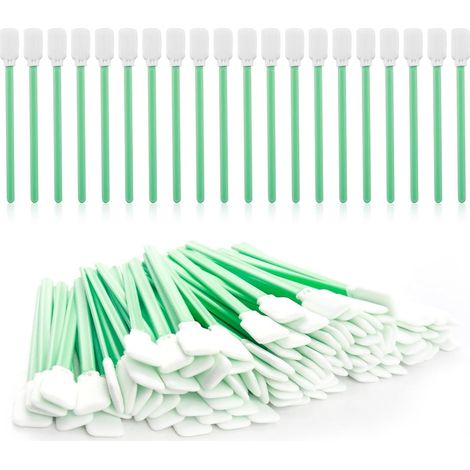100 écouvillons mousse jetables antistatiques, pointe fine, nettoyage électronique/optique sans poussière (1/5)