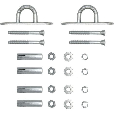 2er Set Deckenhaken + 2 Metalldübel