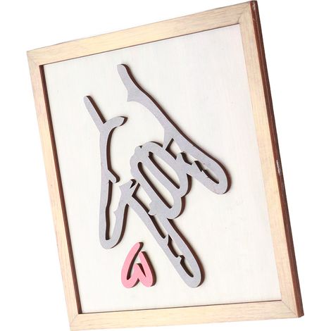 Cadre Photo Bois, Modèle I Love You, Encadrement Décoration Murale, Cadre Photo Accroché, Déco Maison Originale (1/5)
