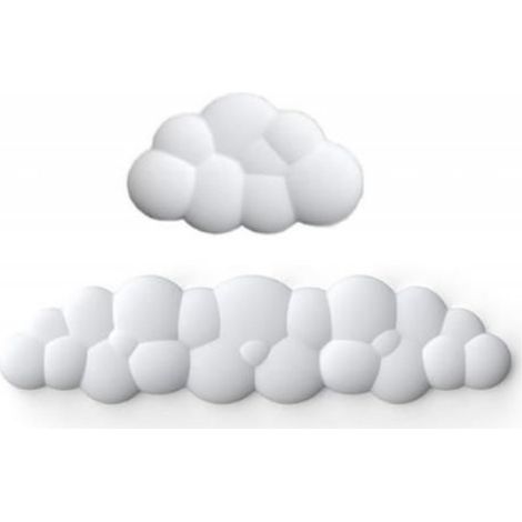 2 Repose-poignets,Support clavier ergonomique,Silicone,Mousse à mémoire de forme,Design nuage,Bureau,Jeu (1/5)