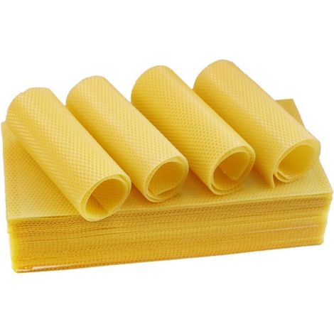 Packung mit 30 tiefen Wachsplatten für Bienenstöcke, Imkerbedarf, 41,5 x 19,5 cm (1/5)