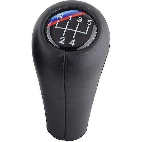 Pommeau de levier de vitesses manuel automatique à 5 rapports compatible avec BMW E34 E39 M5 M3 M6 E36 E46 E21 E30 (noir) (1 pièce) (1/5)