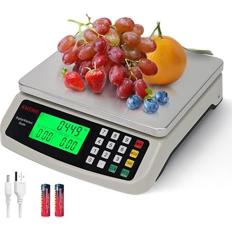 Échelles de cuisine 40 kg Grandes balances électroniques de précision numérique 1g Acier inoxydable et fonction de comptage de la tare Échelles alimentaires pour Delicatessen (1/5)