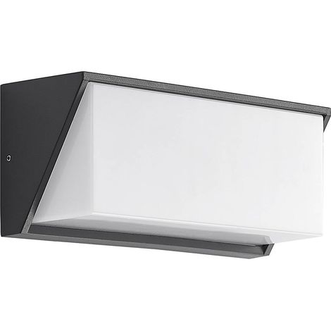 LED-vägglampa utomhus "Malim" aus aluminium / grå / zink von Lindby