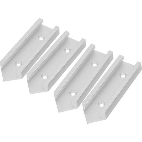 Set mit 4 T-Schienenverbindern, T-Schienenverbinder für die Holzbearbeitung, Gehrungsschienen-Montagevorrichtungen, Schlitzverbinder. (1/3)