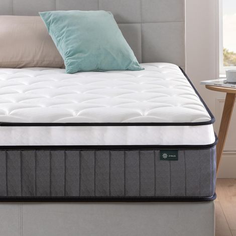 Zinus Materasso Matrimoniale 160x190 cm - Hybrid - Altezza 25 cm - Tight Top - Materasso Memory Foam e Molle Insacchettate - Certificato OEKO-TEX - Comfort Ergonomico (1/5)