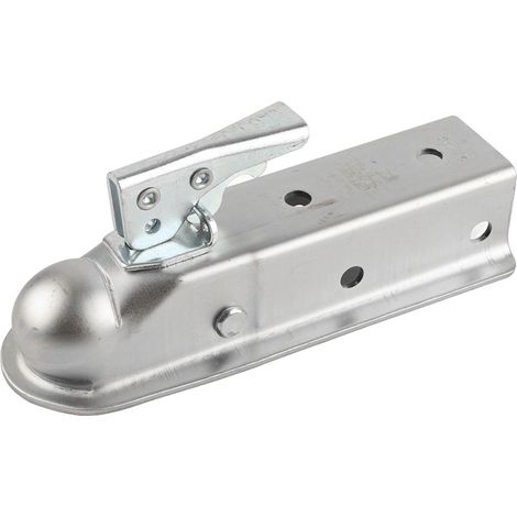 Attelage remorque freiné robuste en acier embouti, tête d'attelage 50mm pour caravane et remorque lourde (1/5)